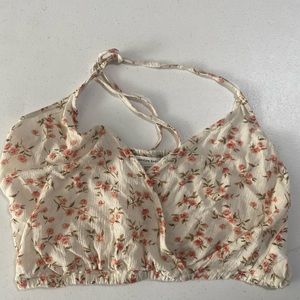 Floral American Eagle Halter Tank top